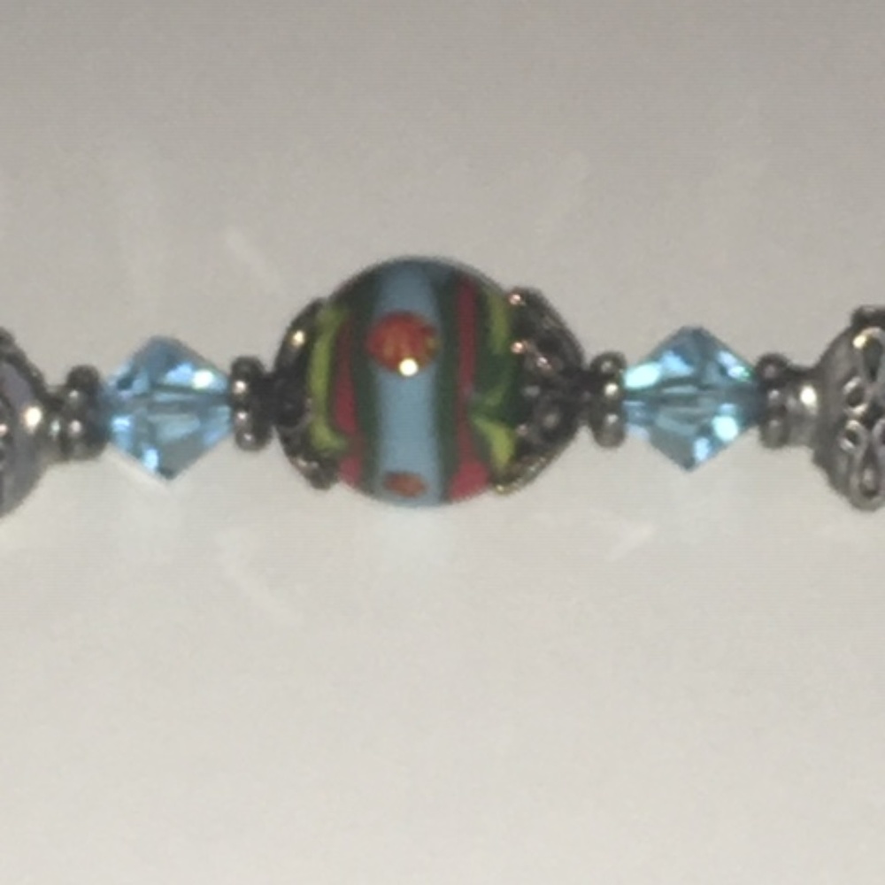 Blue Beaded Bracelet